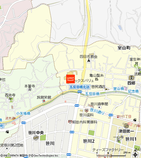 マックスバリュ笹川店付近の地図